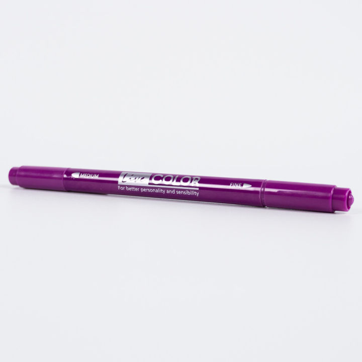 monami-live-color-32-magenta-ปากกาสีน้ำ-ชนิด-2-หัว-สีบานเย็น-ของแท้
