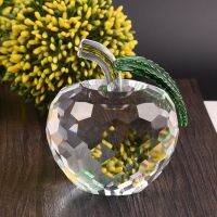 Crystal apple town paper glass paperweight gift art crystal crafts office desktop home wedding decorations