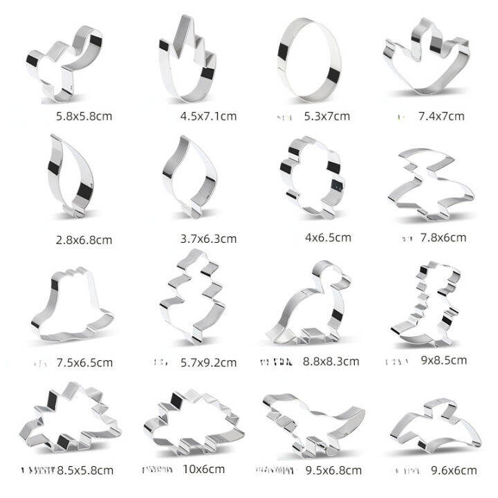 jollyboom-ไดโนเสาร์ชุดสแตนเลสบิสกิตแม่พิมพ์-diy-ไดโนเสาร์รอยพระพุทธบาท-ankylosaurus-ใบรูปร่างเค้กคุกกี้แม่พิมพ์ข้าวบอลเครื่องมือตัด