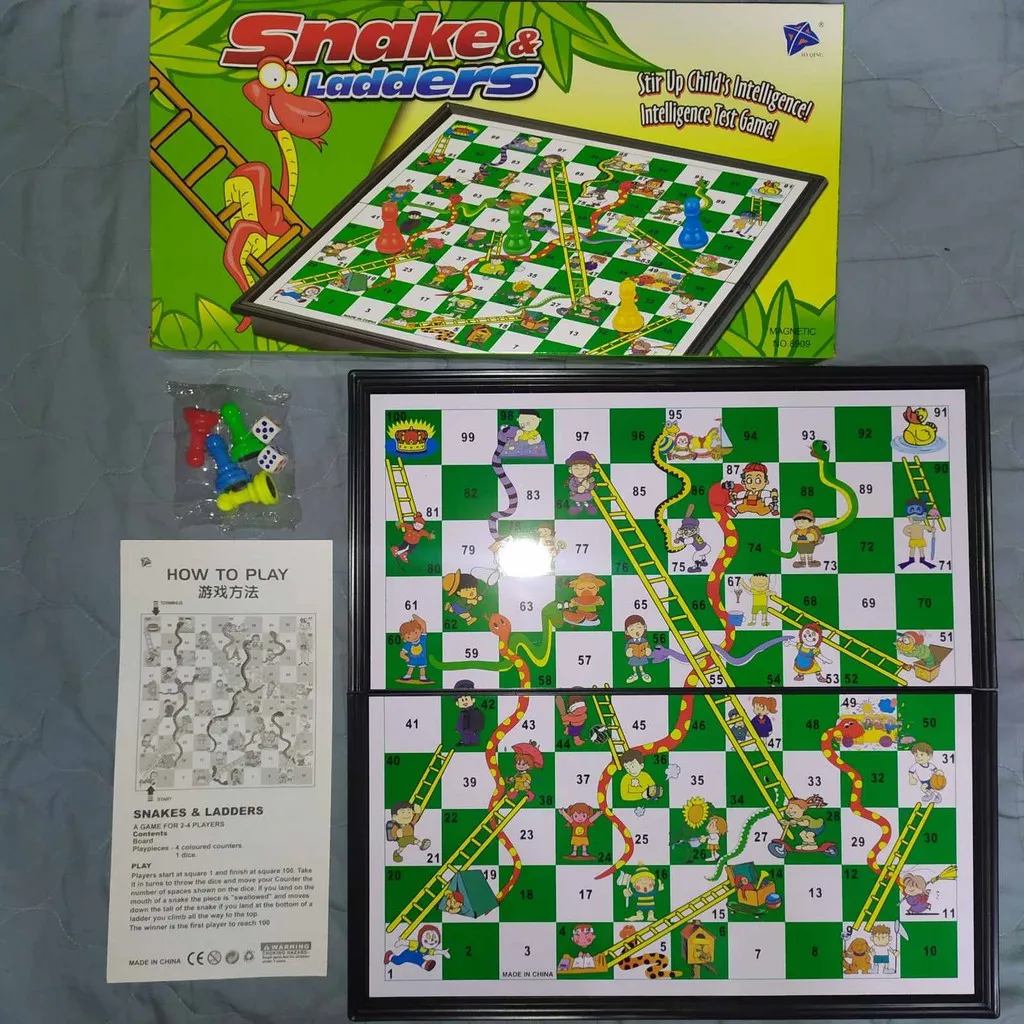 4"'MAGNETIC!!! SNAKE AND LADDERS BOARD GAME BRAND NEW (14in.x14in.) |  Lazada PH