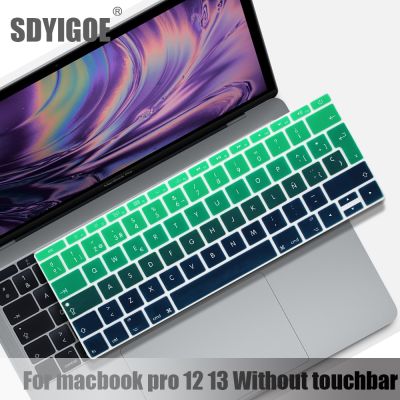 Spanish Laptop color silicone keyboard cover For macbook pro13 A1708 A1988 12" retina A1534 A1931 Protective film keyboard case Keyboard Accessories