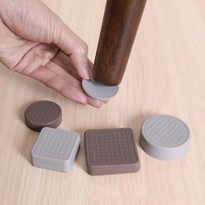 Silicone Sofa Furniture Leg Sliding Pad Wear-resistant Mute Household Table  Chair Foot Pad Mobile Table Corner Non-slip Fixer Furniture Protectors  R