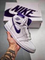 [First Fashion] 【พร้อมส่งของแท้?/ รุ่นนี่ใส่ตรงไซส NIKE Air Jordan 1 High OG Court Purple แฟชั่น รองเท้ากีฬา（สินค้าพร้อมกล่อง อุปกรณ์ครบ จัดส่งฟรี）