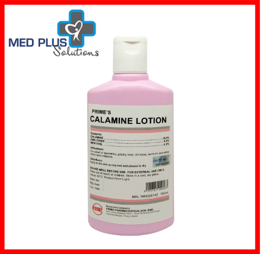 Primes Calamine Lotion 150ml (Exp 2/2026) Prime Zinc Oxide, Dermatitis