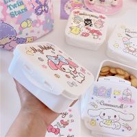 ✿ Kittyed Bento Cute Cartoon Lunch Box Plastic Storage Box Fresh Keeping Snack Food Organizer Household Kitchen Tableware Girl Kid