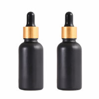 10PCSLOT Light-Resistant GoldSilverRosepink Cap Dropper Pippete Black Glass Bottle Refill Oils Hydrolat Serum Skincare