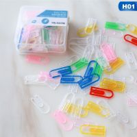 60pcs / Set Of Colorful Paper Clips Paper Clips Notes Clips ChildrenS Student Stationery School Office Supplies