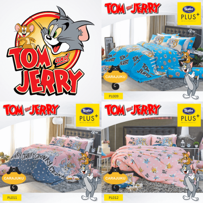 SATIN PLUS ชุดผ้าปูที่นอน+ผ้านวม 3.5 ฟุต ทอมกับเจอร์รี่ Tom and Jerry (ชุด 4 ชิ้น) (เลือกสินค้าที่ตัวเลือก) #ซาติน ผ้าปู ผ้าปูที่นอน ผ้าปูเตียง