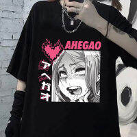 Vintage Anime Cartoon Tees Hentai Clothes Gothic Tshirt Alt Loose Korean Black Tshirt Gildan