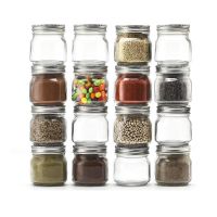 Mason Jars With Silver Lids Canning Jars Storage Pickling Jars For Jelly Jam Honey Pickles - Spice Glass Jars(1 pcs)