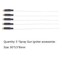 Ginni 5ชิ้น3.0x0.55x0 8ซม. อุปกรณ์เตาเครื่องมือสเปรย์ Piezoelectric ลวดไฟตัวจุดไฟอิเล็กทรอนิกส์ฝาครอบทองแดง