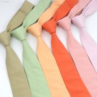 ∈■ Classic Solid Color Neck Ties for Men Casual Suits Tie Gravatas Pink Peach Green Mens Neckties For Business Wedding Men Ties