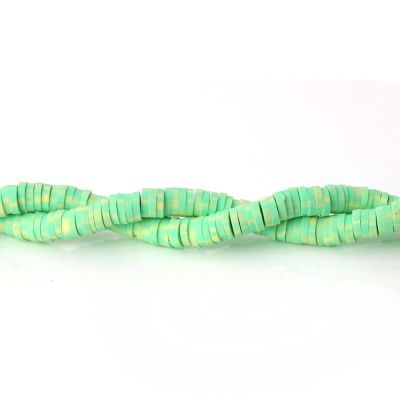 DoreenBeads Polymer Clay Katsuki Beads Round Green 5mm Dia Hole: Approx 2.8mm 39cm long 3 PCs (Approx 319 PCs/Strand)