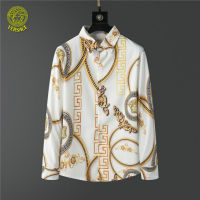 ♥(ภาพจริง)♥2023ใหม่ Versace∮ Men S Fit เสื้อแขนยาวอย่างเป็นทางการเสื้อหล่อแฟชั่นที่มีคุณภาพสูงแบบเต็มร่างกายพิมพ์ผ้าฝ้าย100% ธุรกิจสบายๆเสื้อด