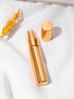 1Pc 5/10ml Portable Mini Perfume Spray Bottle UV Electroplated Roller-on Bottle Essential Oil Liquid Dispensing Glass Bottles Travel Size Bottles Cont