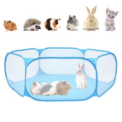 【LZ】 Portable Pet Fence Foldable Small Dog Cat Animal Cage Game Playground Fences for Hamster Chinchillas and Guinea- Pigs