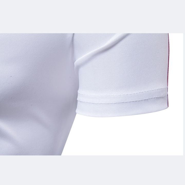 เสื้อโปโลสำหรับผู้ชายชุดโปโลแขนสั้นทางการเสื้อโปโลแขนสั้นลำลองขาสั้นฤดูร้อน