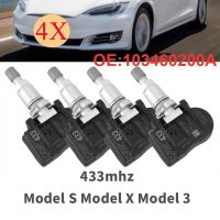 1 Set of 4 TPMS 433Mhz Tire Pressure Sensors for Tesla Model S Model X Model 3 1034602-00-A 103460200A