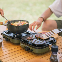 Naturehike เตาแก๊ส+ปิ้งย่าง 2หัว Phantom-Double Fire Folding Gas Stove