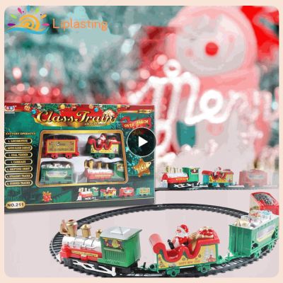 Electric Railroad Speeder Train Christmas Mini Train Track Frame Creative Christmas Tree Train Toy Home Decoration For Children