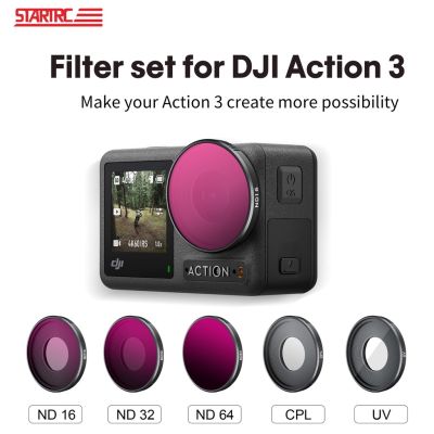 ชุดฟิลเตอร์เลนส์โพลาไรซ์ CPL UV Osmo Action 3 ND ND16 32 64 อุปกรณ์เสริมกล้อง สําหรับ DJI Action 3