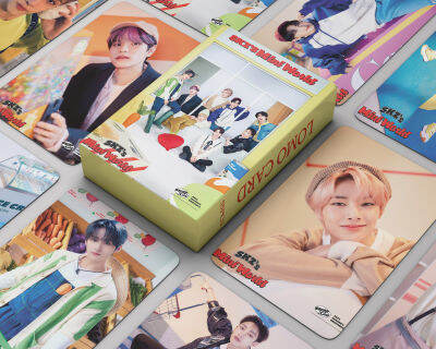 LOMO CARD 55P Stray Kids 2023 SEASONS GREETINGS  โลโม่การ์ด สเตรย์คิดส์ แบบ 2 ด้าน โค้งมน ไร้ขอบ 55P ขนาด 8.7*5.7CM