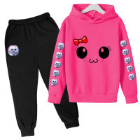 Sports Suit Boys Girls 2PCS Set Childrens Suit Cotton Kawaii Cats Hoodies+Pants Suit Boys Kids Sportswear Tracksuit Clothing