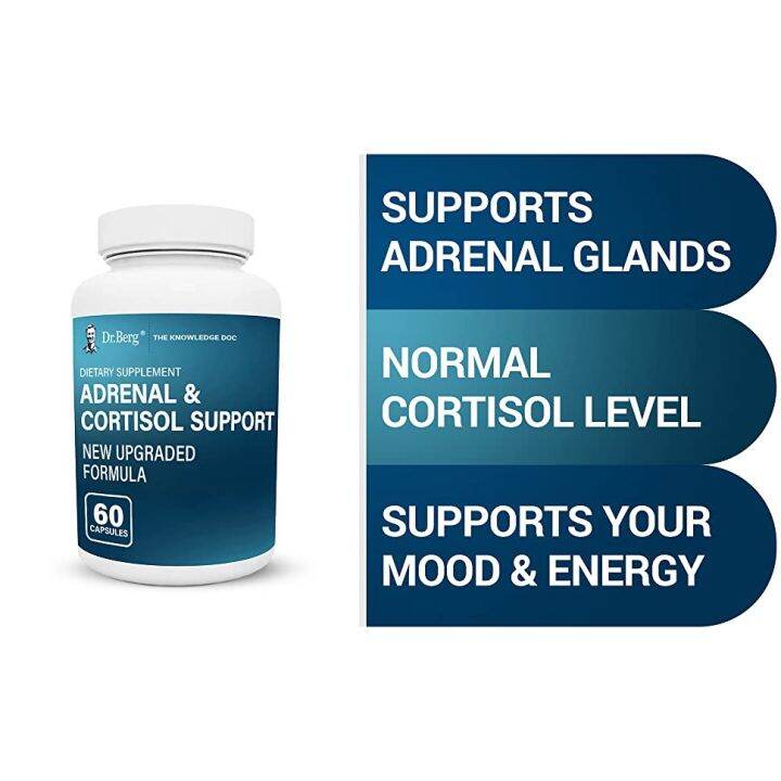 Dr Berg Adrenal and Cortisol Support with ashwaganda ashwagandha 60 veg