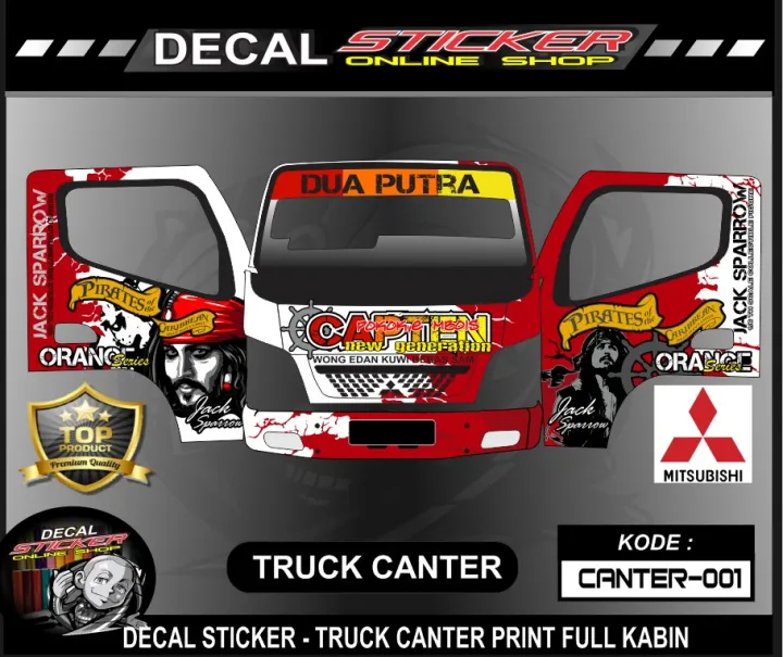 STIKER MOBIL TRUK CANTER DECAL PRINT FULL KABIN STICKER VARIASI TRUCK ...