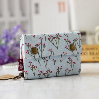 2023 Women Cotton Fabric Short Wallet for Female Large Capacity Coin Purse Card Holder Ladies Multifunction Men Purse Carteira