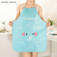 Dream nylone 【Flash Sale】Home Women Waterproof Cute Cartoon Kitchen Restaurant Cooking Bib Apron Aprons