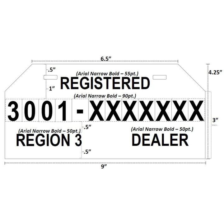 Motorcycle Temporary Plate Number Standard Design Lazada PH