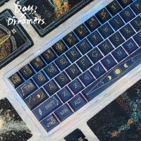 Conslation Gradient Blue Keycap สำหรับ61 87 96 98 104 108 Alice Ergo คีย์บอร์ด Cherry Profile ระเหิด PBT Key Cap