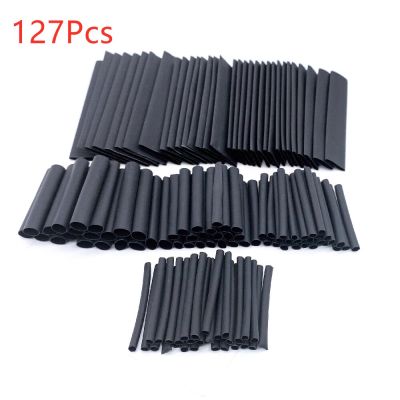127 Pcs Heat Shrink Sleeving Tube Tube Assortment Kit Electrical Connection Electrical Wire Wrap Cable Waterproof Shrinkage 2:1 Electrical Circuitry P