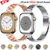 Women Slim Metal Strap For 8 7 41mm 45mm 44mm 40mm 42mm Adjustable celet Correa Ultra 49mm 6 5 4 3 SE Band