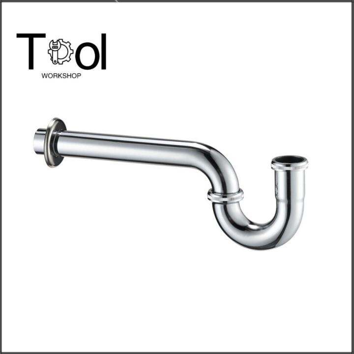 TOOL Chrome Bathroom Sink Drain Kit Wall Row with Plug