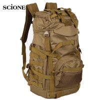 Molle 60L ตั้งแคมป์กระเป๋า Ry กระเป๋าขนาดใหญ่ R Ucksack เป้เดินป่ากลางแจ้งกองทัพกระเป๋าผู้ชายกีฬาเดินป่ากระเป๋า XA281A