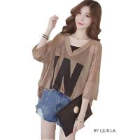 พร้อมส่ง QUILLA เสื้อยืดทรงหลวม + สายเดี่ยวซับใน Plus Size Loose Fit Korean Blouse