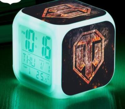 【Worth-Buy】 แฟลช7สีนาฬิกาดิจิตอล World Of Tanks ไฟ Led Reloj Despertador ตัวละครนาฬิกาปลุกนาฬิกาเรืองแสงเด็กหญิงเด็กชาย Xmas S