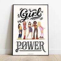 ภาพวาดผ้าใบสาว Power Dance โปสเตอร์และพิมพ์-Spice Girls Fun Pop Sporty Feminist Wall Art รูปภาพสำหรับตกแต่งห้องนั่งเล่น-เสริมพลังและสนุก