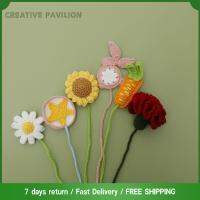 CREATIVE PAVILION 2PCS ผ้าฝ้ายขนสัตว์ขนสัตว์ ที่คั่นหนังสือเดซี่ ถักด้วยมือ สีสันสดใส บุ๊คมาร์ค ไม่ซ้ำใคร ขนสัตว์ถักนิตติ้ง บุ๊คมาร์คเชือกเส้นเล็ก ของขวัญสำหรับเด็ก