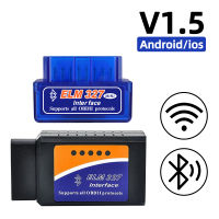 OBD2เครื่องสแกนเนอร์ในรถยนต์ Mini ELM327 Diagnostic Adapter Tester Wireless WIFI Bluetooth Car Diagnostic Tool Code Reader For Android IOS