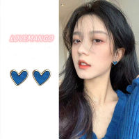 lovemango  ต่างหูเงินแท้ 925 แบบวินเทจ สไตล์ฝรั่งเศส Premium Quality Vintage 925 Silver Earring French Oil Painting Butterfly Stud Earrings