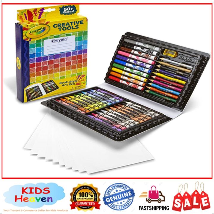 CRAYOLA Creative Tools Book-Style Art Kit Over 50 Pieces