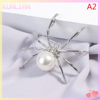 [KUNLIAN] 1PC แมงมุมมุกเข็มกลัดหญิง Corsage ของขวัญผู้ชายอุปกรณ์เสริมแฟชั่นเครื่องประดับ