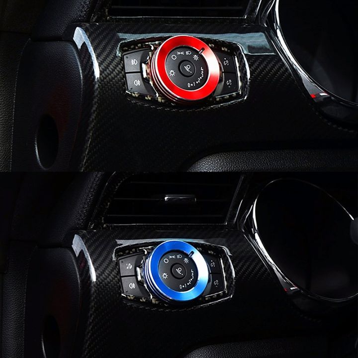 aluminum-alloy-center-console-air-conditioner-knob-headlight-adjust-knob-decorative-ring-for-ford-mustang-2015-2020-interior