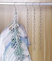 Stainless Steel Clothes Market Shop Display Hanging Chain Hooks With Ring Hanger 14 Hanging Hole Clothes Chain Holder Wardrobe Clothes Hangers Pegs