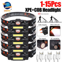 USB Rechargable Mini Led Headlamp Q5 COB Head Flashlight Built-in Battery 18650 Headlight For Outdoor Camping Fishing Lantern