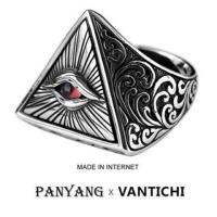 [ข้อมูลเชิงลึกเกี่ยวกับ Everything X ช่วยปกป้องสุขภาพ] Vantich925แหวนเงินแห่งดวงตาแฟชั่นของผู้ชายแหวนแห่งพระเจ้า