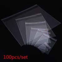 ☌ 100pcs Multiple Size Clear Self-adhesive Cello Cellophane Bag Self Sealing Small Plastic Bags For Candy Packing Resealable Bag